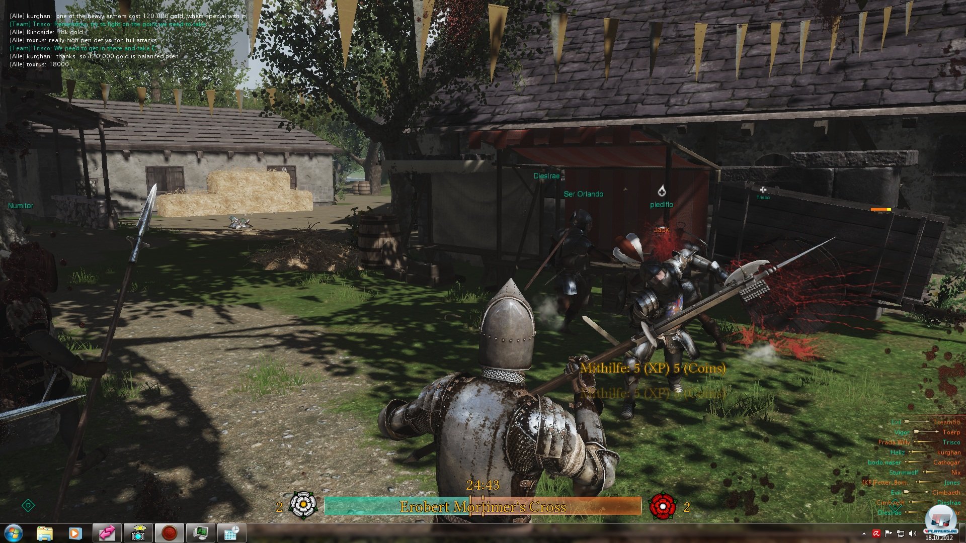 Zu treffen ist nicht leicht, da die Steuerung der Nahk&auml;mpfer alles andere als flutscht 