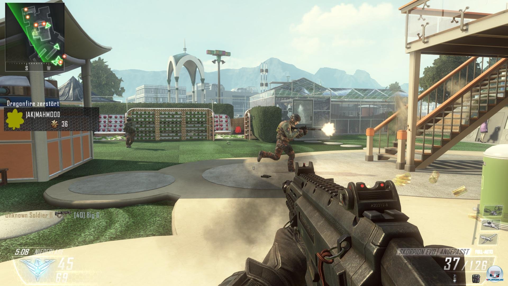 Auch der Mehrspielermodus kommt nicht &uuml;ber den Konsolen-Standard hinaus: Auto-Matchmaking ohne Serverbrowser, maximal 18 Spieler.