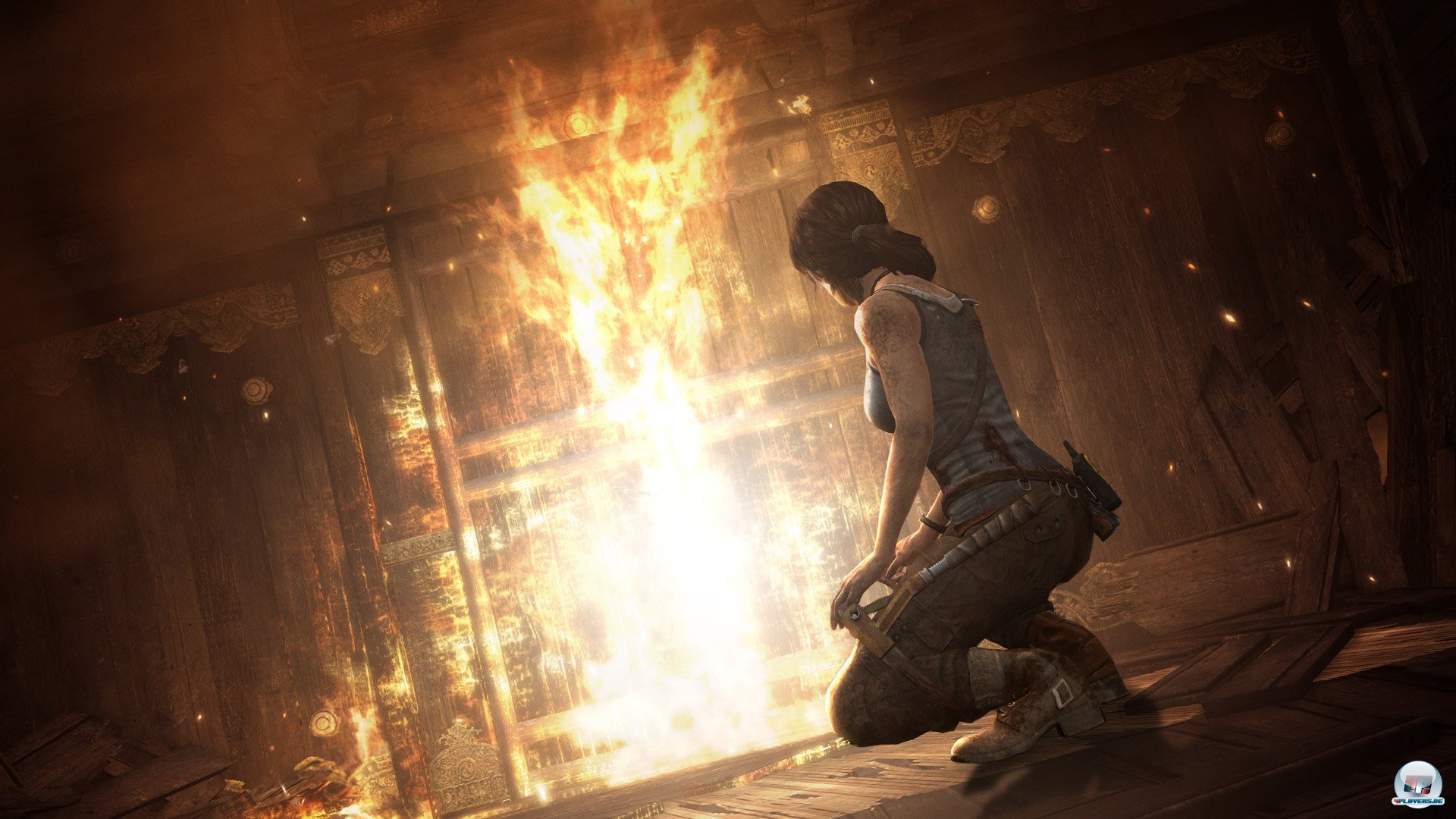 Feuer spielt eine gro&szlig;e Rolle: Man kann &uuml;ber Explosionen sowohl R&auml;tsel l&ouml;sen als auch jede Menge Feinde ins Jenseits bef&ouml;rdern - auch mit Napalmpfeilen.