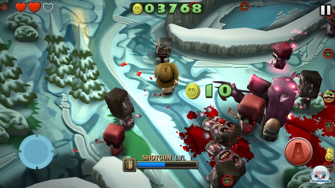 Verschiedene Figuren k&ouml;nnen freigeschaltet werden. Sie spielen sich alle gleich, verf&uuml;gen aber &uuml;ber unterschiedliche Startwaffen.