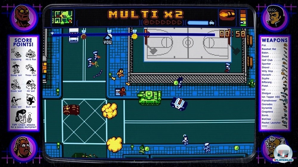 Im Grunde seines Herzens ist RCR ein Simpel-GTA: Einen beachtlichen Teil seiner Zeit verbringt man damit, in Fahrzeugen herumzurasen oder zu Fu&szlig; um sich zu ballern.