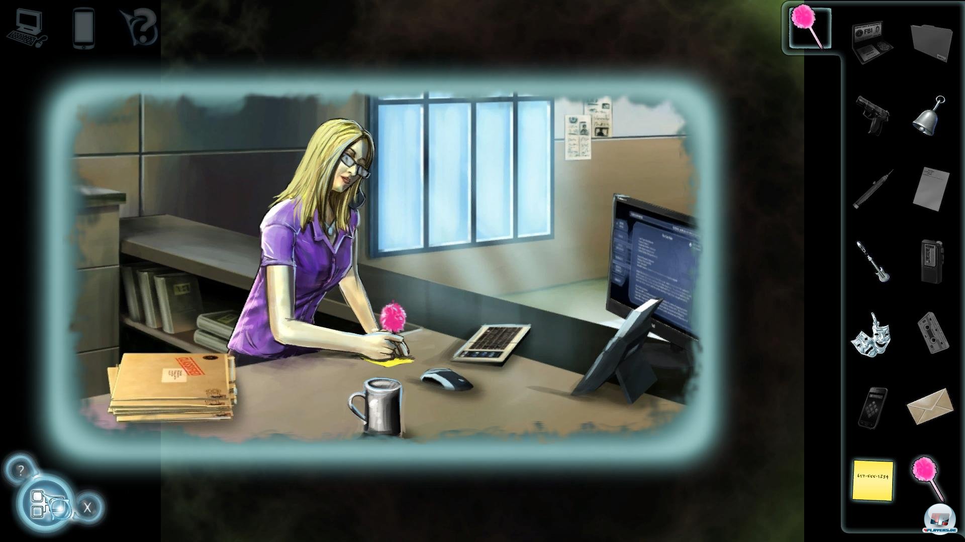 Mit Hilfe gesammelter Gegenst&auml;nde kann man in die Vergangenheit schauen.