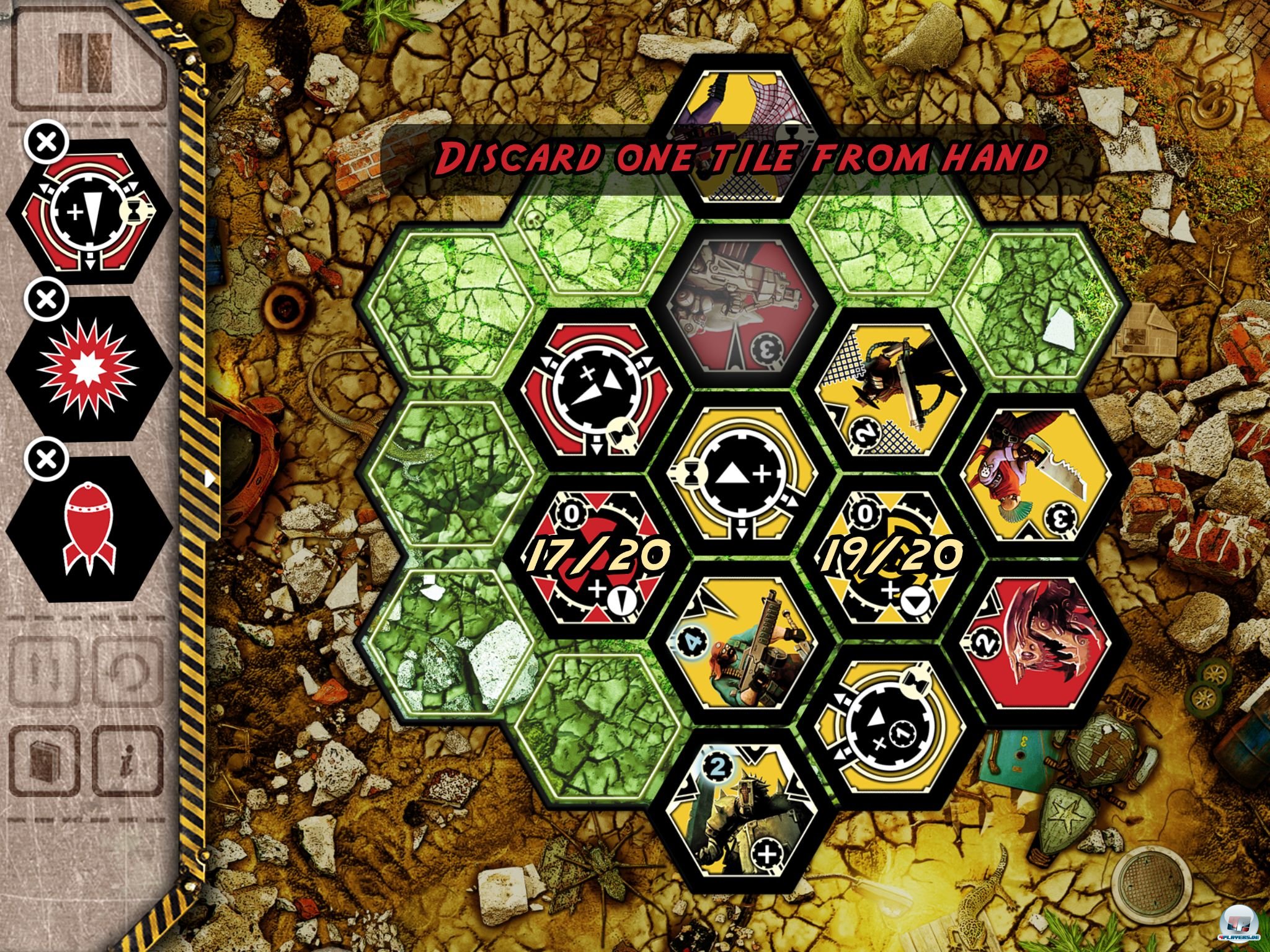 Das Spiel ist bereits im vollen Gange: Man kann Karten blocken, kontern und aufr&uuml;sten.