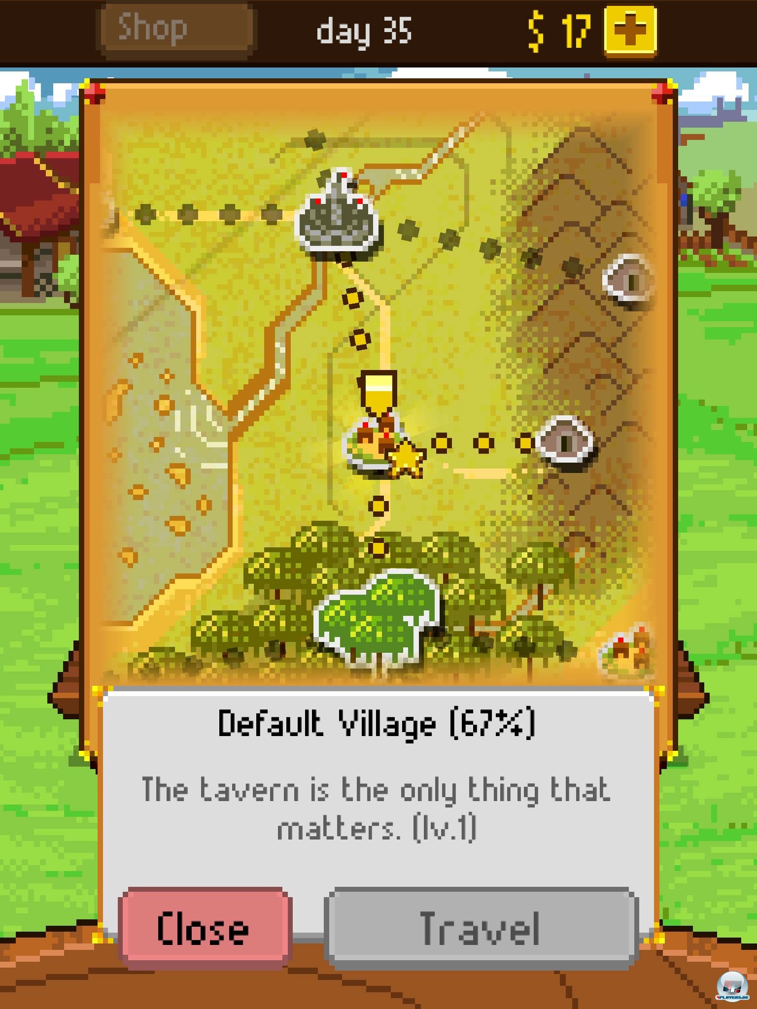 Auf der Weltkarte tippt man die n&auml;chsten Ziele an.