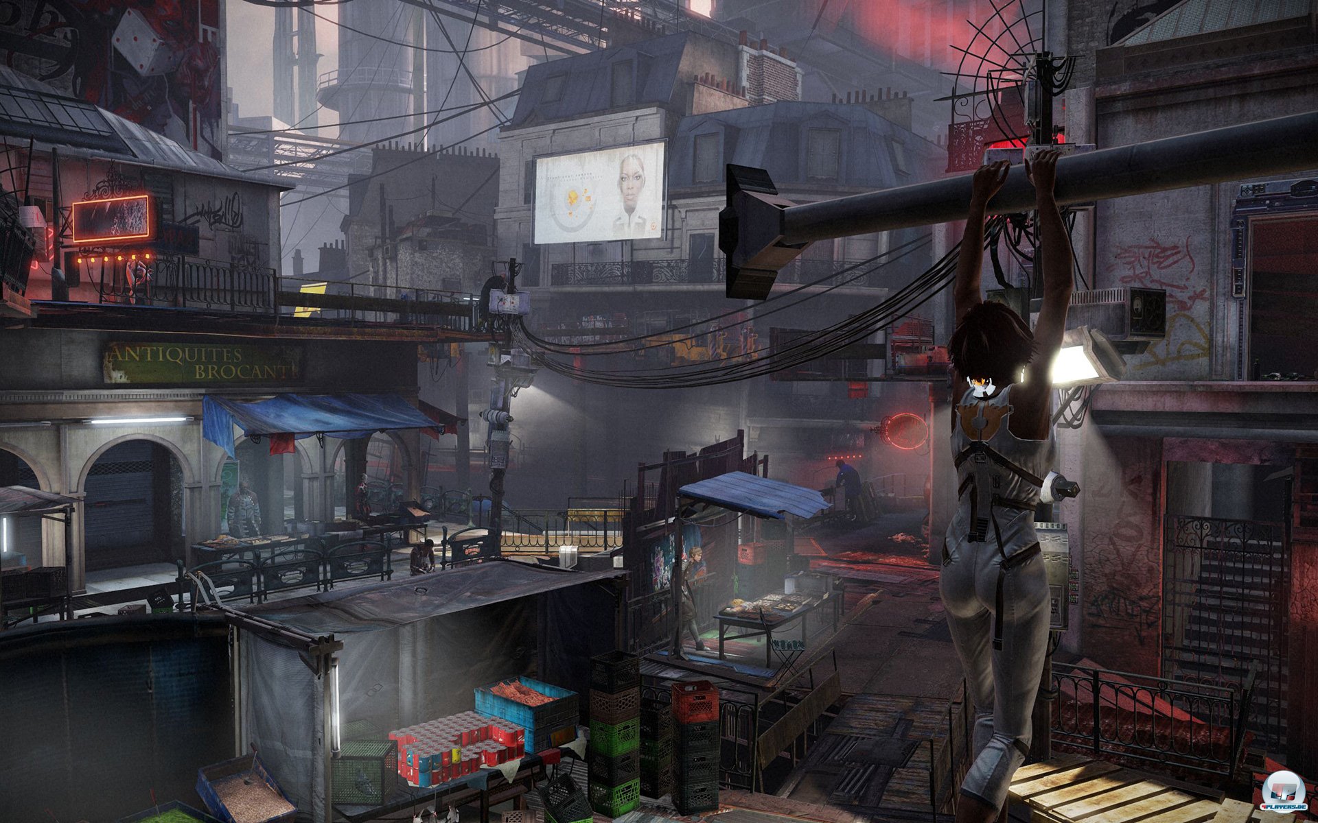 Obwohl sich freie Kletterei anbieten w&uuml;rde, folgt man immer nur einer Route.