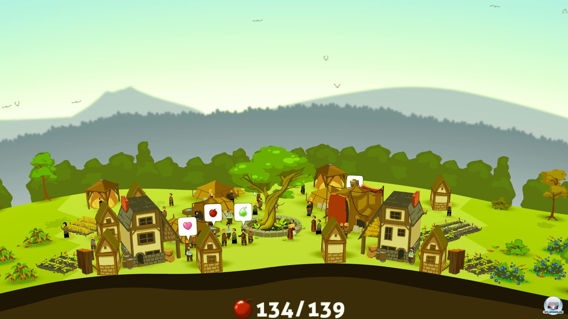 L&auml;ndliches Idyll in h&uuml;bscher Waldlandschaft: Reus l&auml;sst mich meine Einwohner aus n&auml;chster N&auml;he beobachten. 