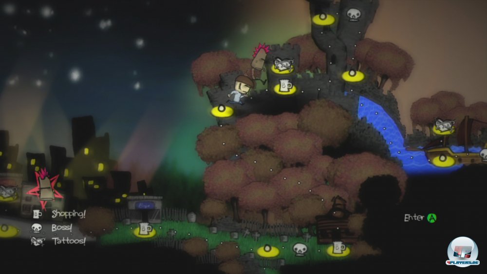 &Uuml;ber die Weltkarte k&ouml;nnen auch bereits besuchte Schaupl&auml;tze nochmals aufgesucht werden.