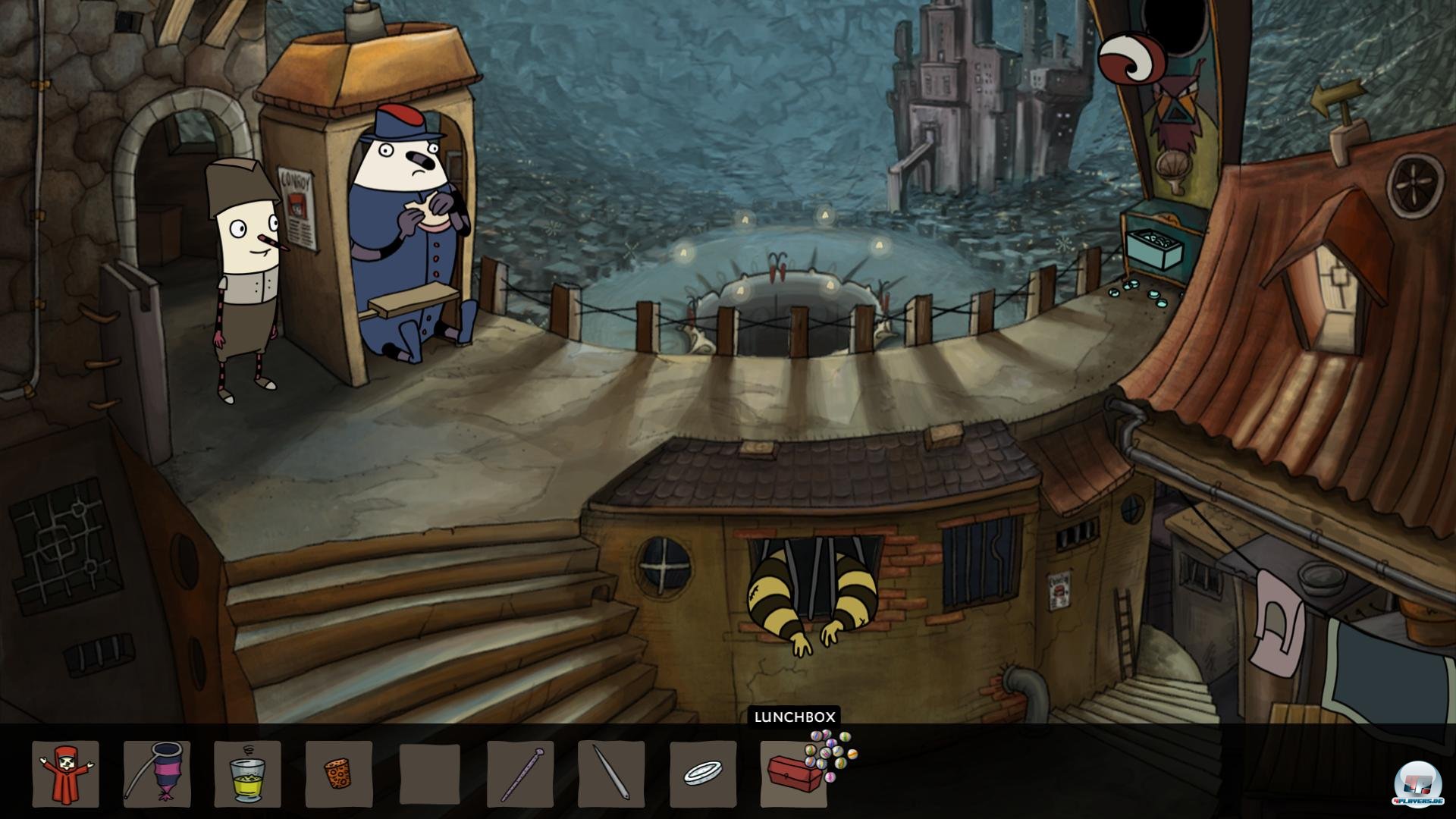 Das Inventar &ouml;ffnet sich automatisch, wenn man den Mauszeiger an den unteren Rand bewegt.