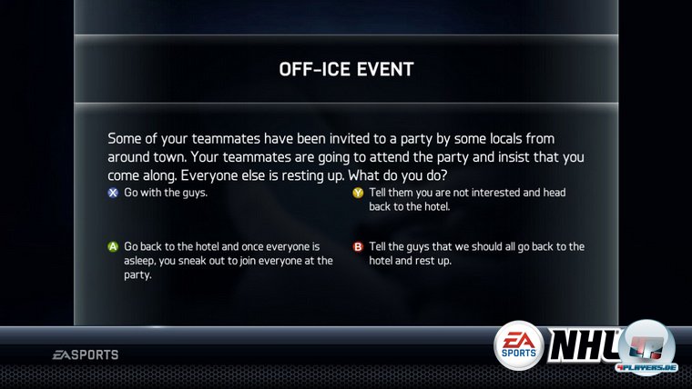 Multiple-Choice statt Star-All&uuml;ren: Der Alltag dieses NHL-Profis ist ein trockenes Textfenster.