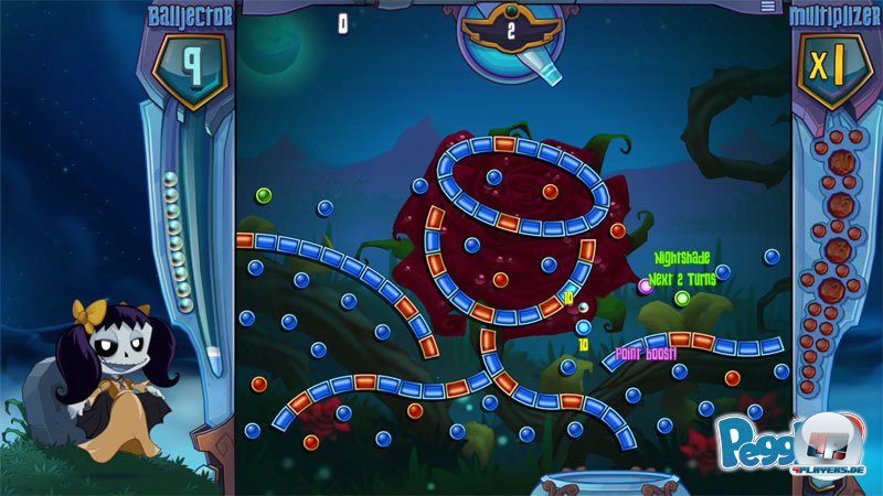 Auch wenn es einen neuen Steintyp und frische Sonderf&auml;higkeiten gibt: Peggle bleibt sich treu.