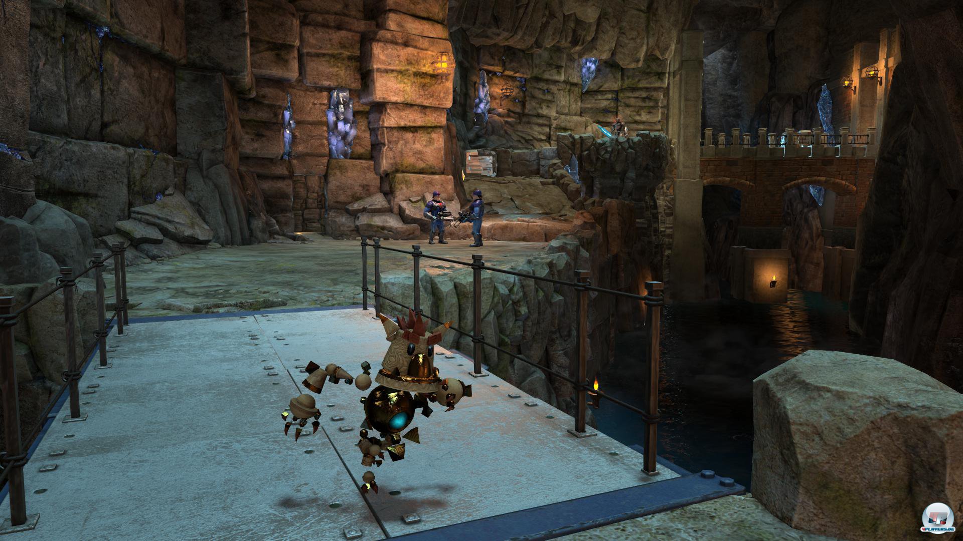 Die akrobatischen Herausforderungen halten sich in Grenzen. Knack muss nur gelegentlich mal h&uuml;pfen, gleiten oder klettern.