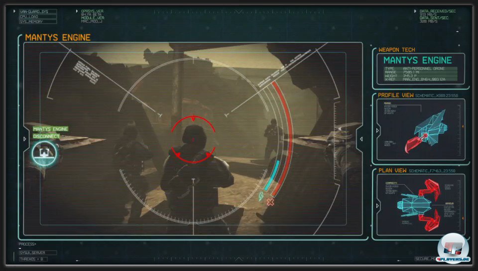 &Auml;u&szlig;erst praktisch: Mit der fernsteuerbaren Mantys-Drohne kann man sich schnell und umbemerkt an Feinde heranschleichen. 