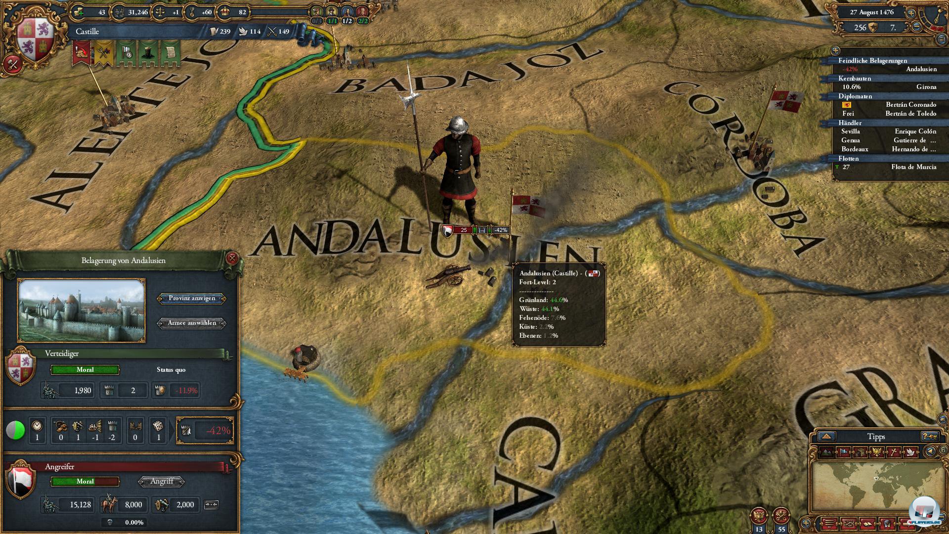 Eine Armee von Rebellen mit 26 Regimentern? Da kann man als kastilischer Regent nur abdanken. Selbst die Osmanen w&uuml;rden hier Probleme bekommen.