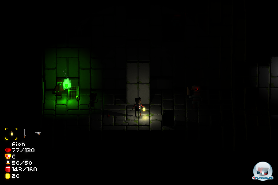 Mitunter k&auml;mpft man nicht nur gegen allerlei Monster, sondern auch gegen die Dunkelheit.