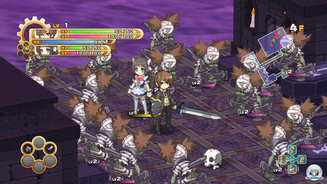 S&auml;mtliche Aktionen in den Dungeons sind rundenbasiert - erst wenn Renya etwas unternimmt, kommt Bewegung ins Spiel.