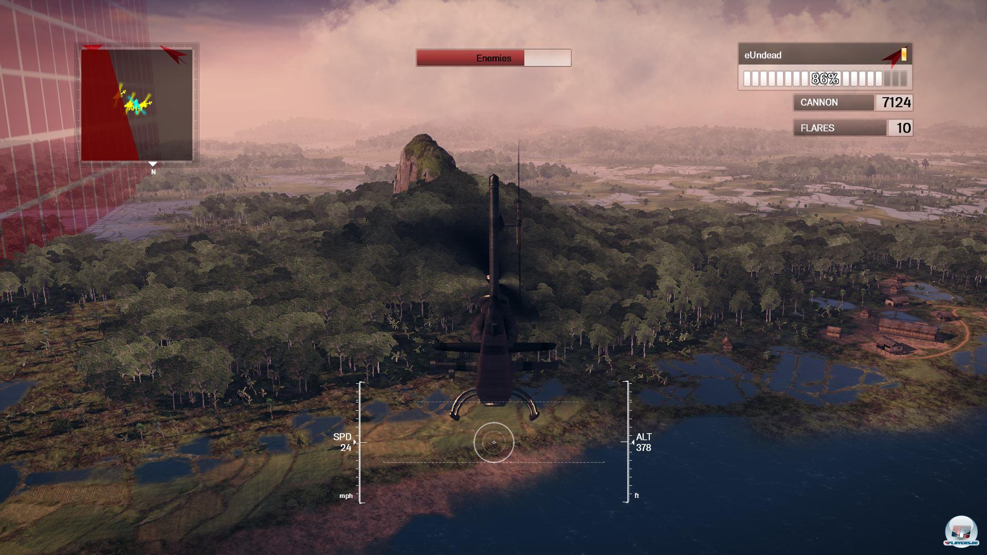 Die Steuerung der Helikopter ist fast so schlimm wie die Pappbaum-Ein&ouml;de von Vietnam. 