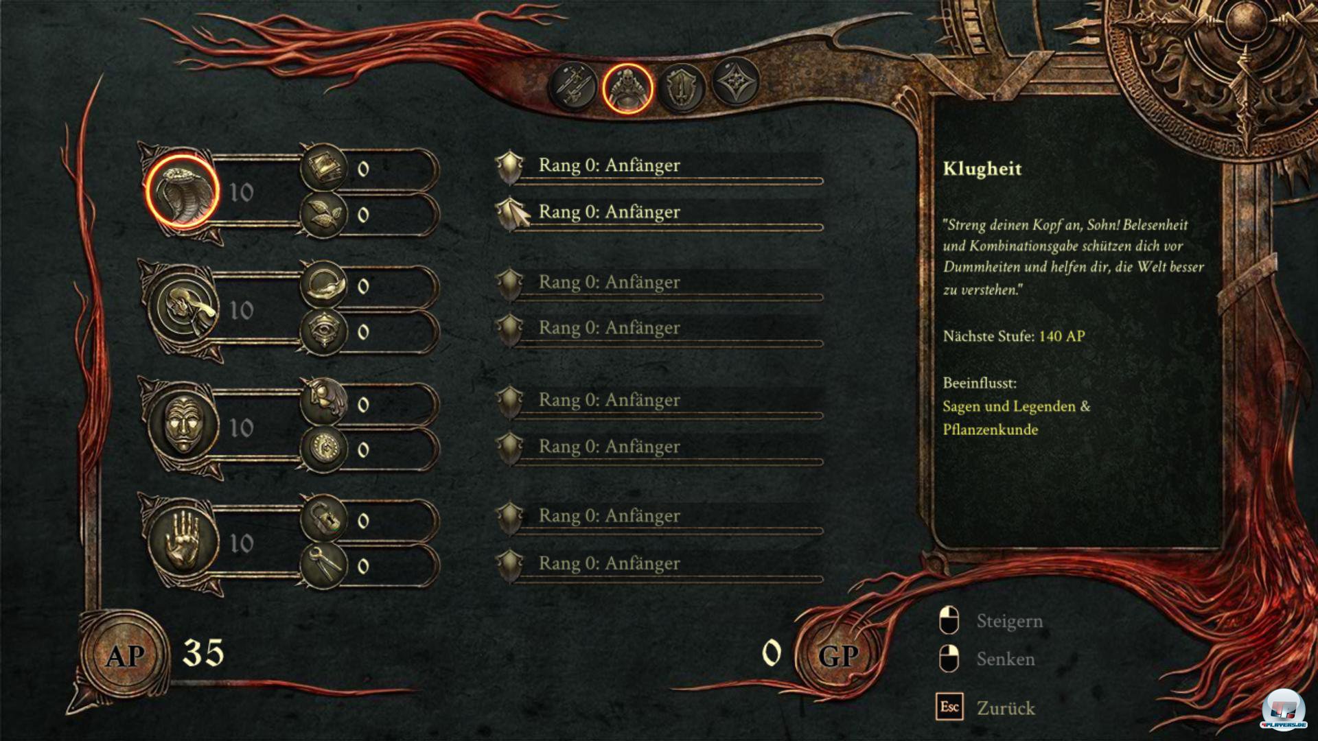 Man steigt nicht im Level auf, sondern verteilt Aktionspunkte auf zig F&auml;higkeiten.