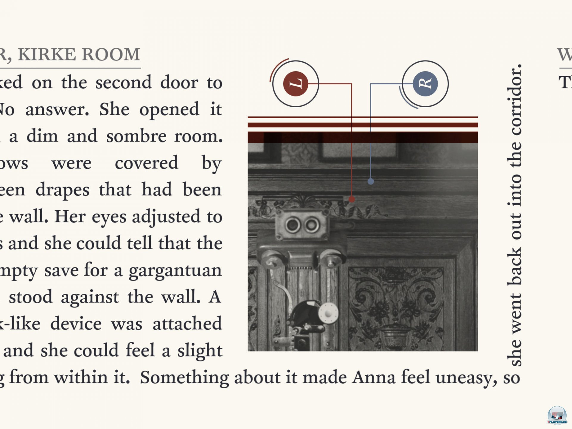 Das Puzzle-Adventure macht mit seinem ungew&ouml;hnlichen Layout und seltsamen Apparaturen sofort neugierig.