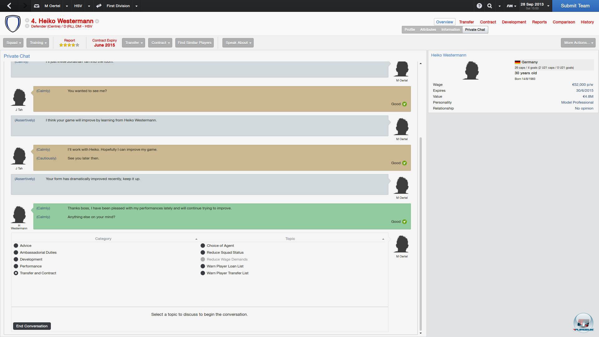 Gespr&auml;che mit der Mannschaft oder einzelnen Spielern sollten mit Bedacht gef&uuml;hrt werden - die Auswirkungen k&ouml;nnen mitunter dramatisch sein.