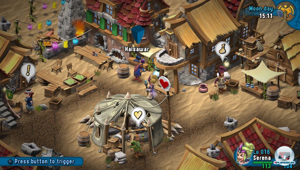 In den St&auml;dten kann man sich mit neuen Waffen, R&uuml;stungen und Aufgaben eindecken.