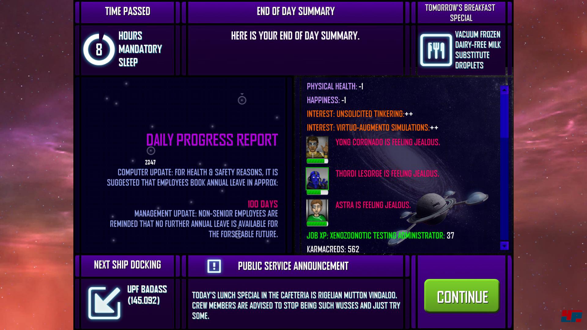 Die Schlaf- und Arbeitsbildschirme sind immer gleich und dadurch ziemlich &ouml;de.