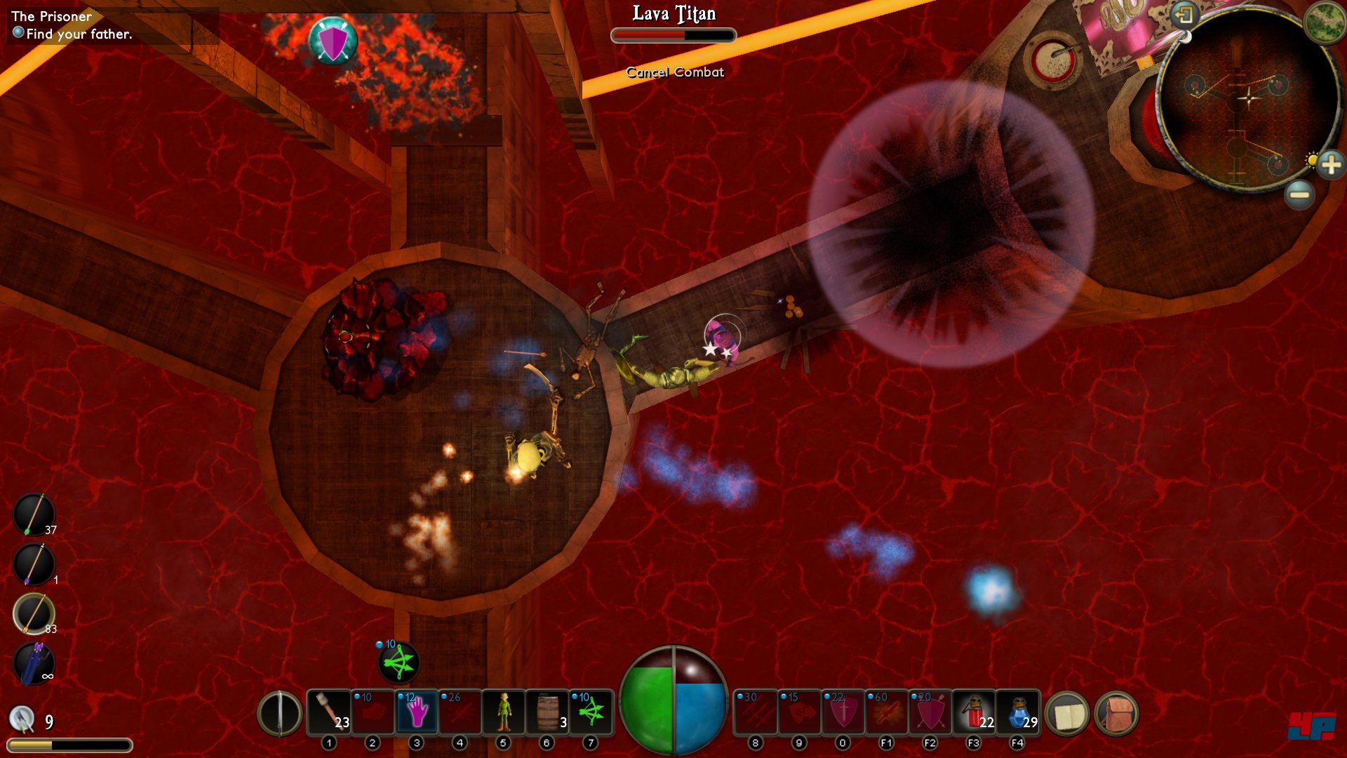 Die K&auml;mpfe werden an Ort und Stelle in Echtzeit ausgetragen.