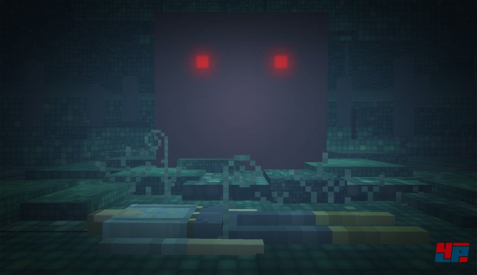 Am Ende des Spiels lauert der blockige Sensemann - wie im echten Leben l&auml;sst sich der Tod nur hinausz&ouml;gern.