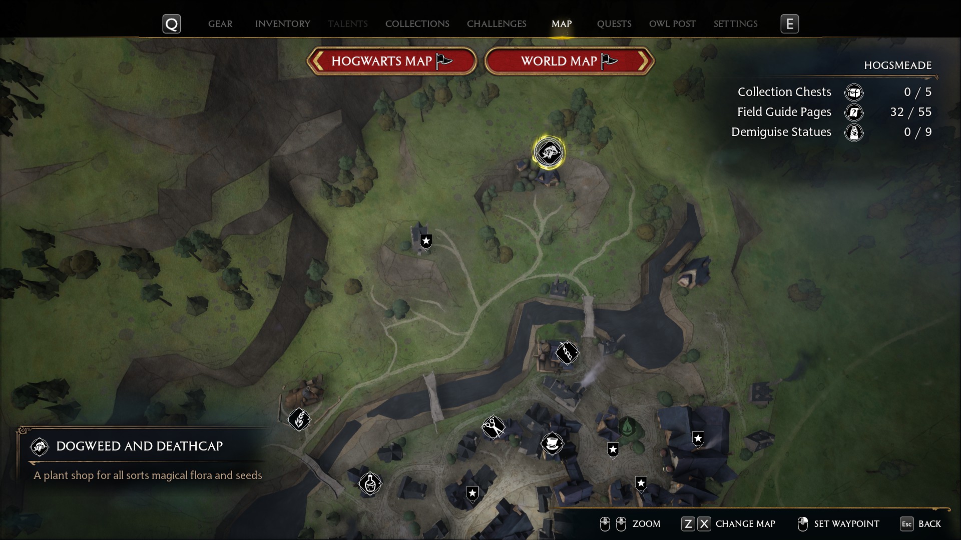 Ein klein wenig abgelegen n&ouml;rdlich von Hogsmeade findet ihr Wasserwegerich und Knollenbl&auml;tterpilz.