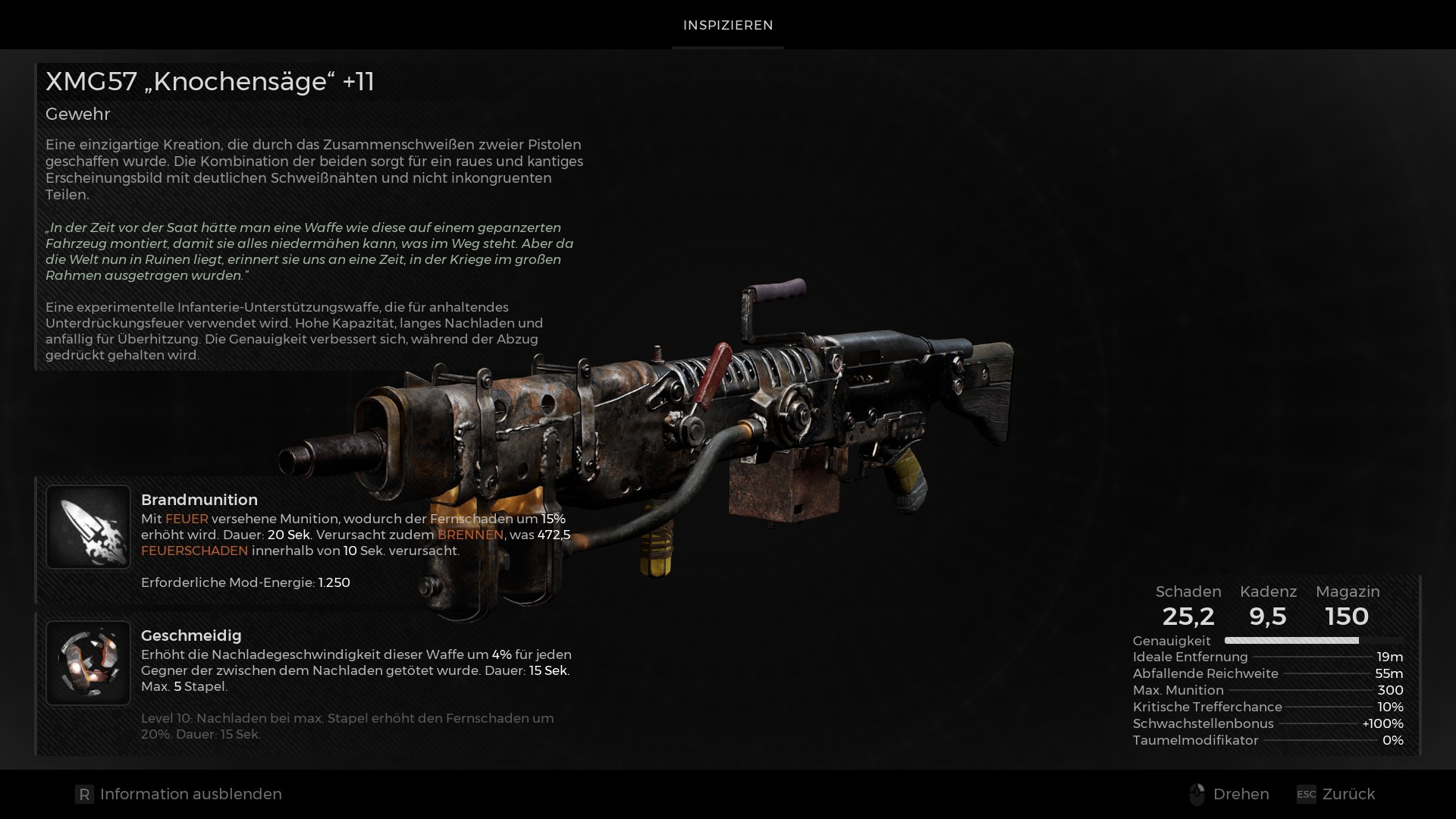 Die Knochens&auml;ge wird nicht ganz ihren Namen gerecht, denn eigentlich zerst&ouml;rt sie eher Knochen mit vielen Kugeln.