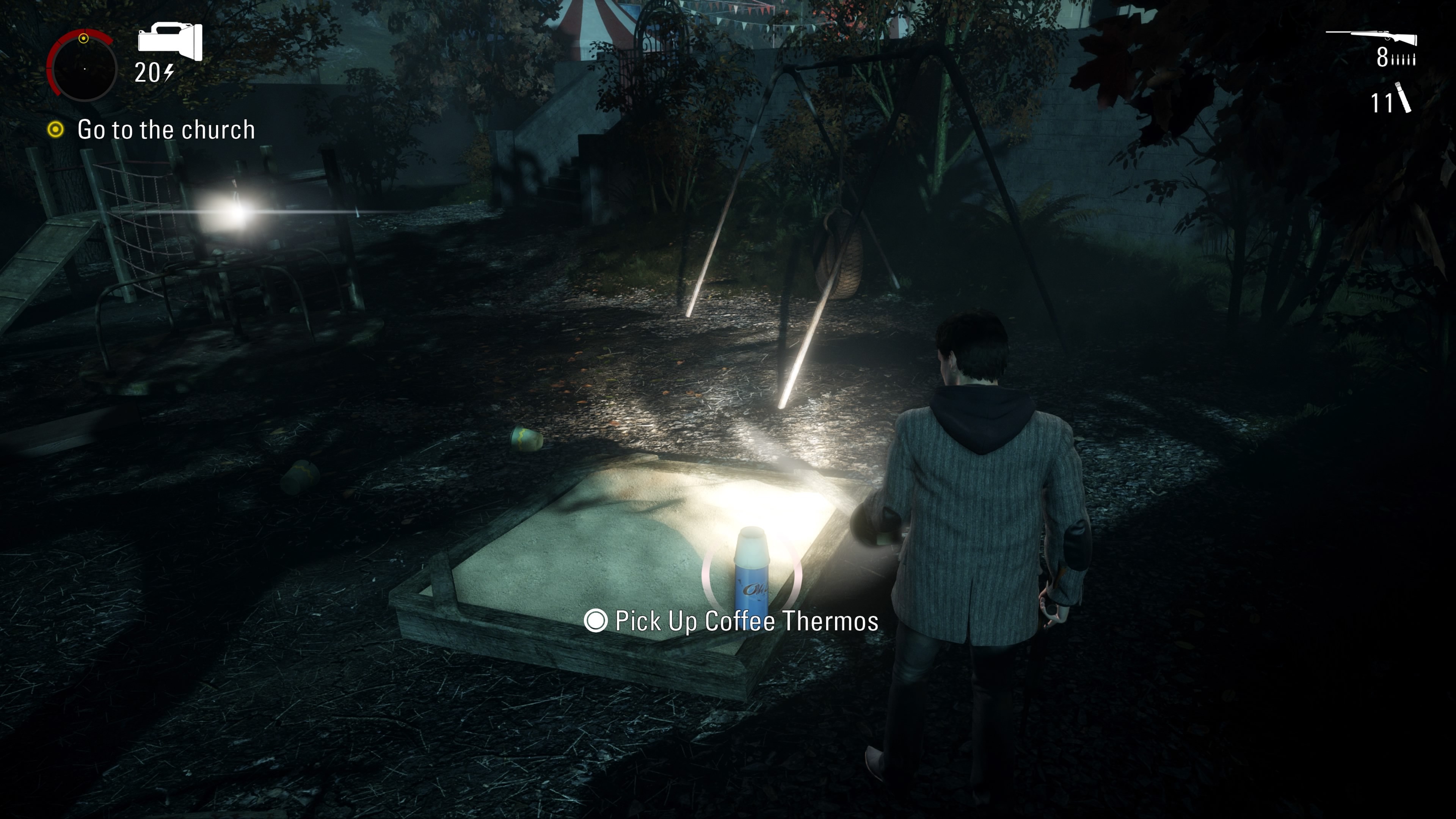 Kaffee im Sandkasten? Hier ist entweder ein &uuml;berm&uuml;deter Elternteil oder ein sehr fr&uuml;hreifes Kind unterwegs gewesen.