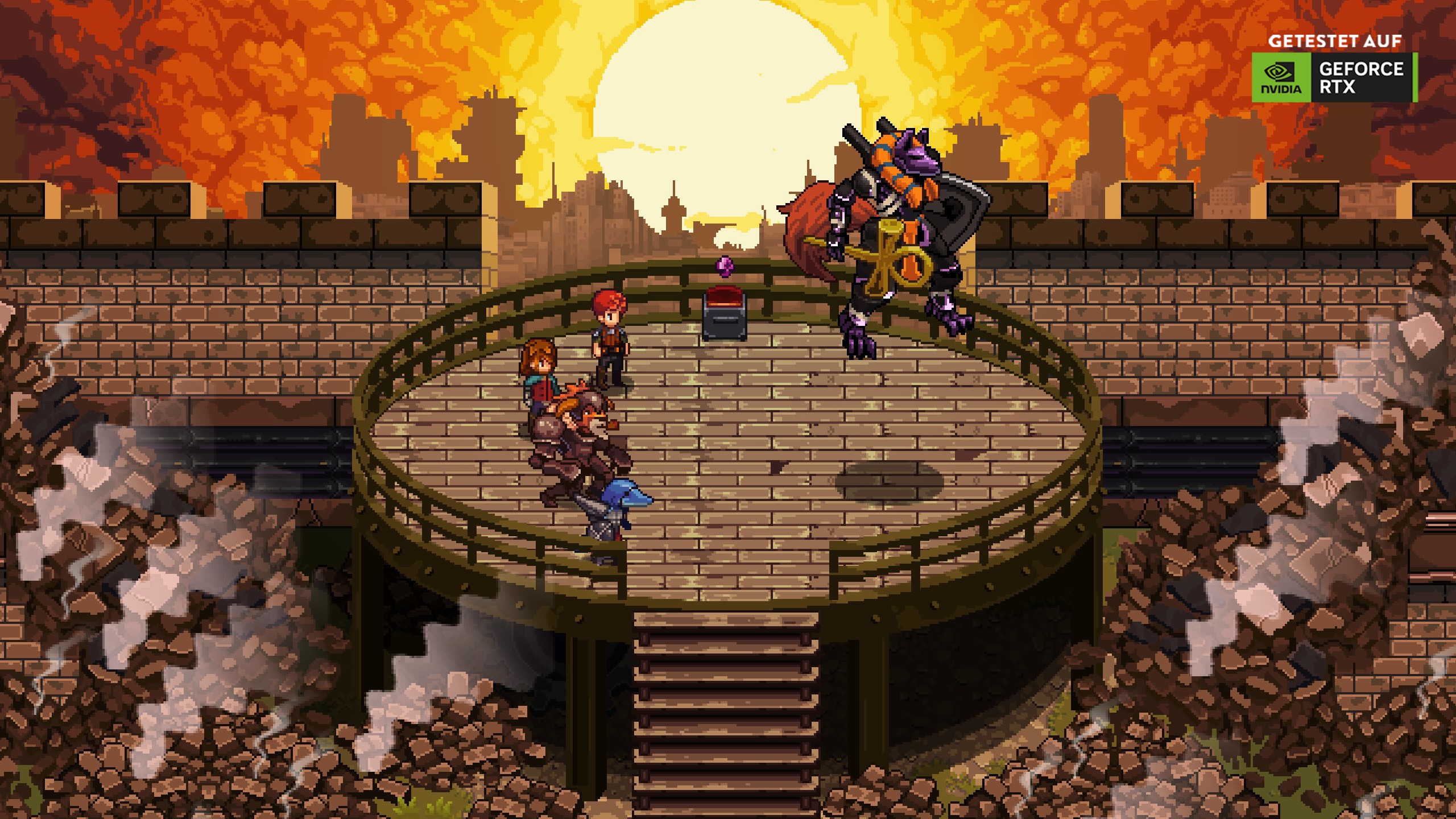 Kurz vor der Katastrophe: Himmelsreiter-S&ouml;ldner Glenn l&ouml;st im Prolog eine gigantische Explosion aus.