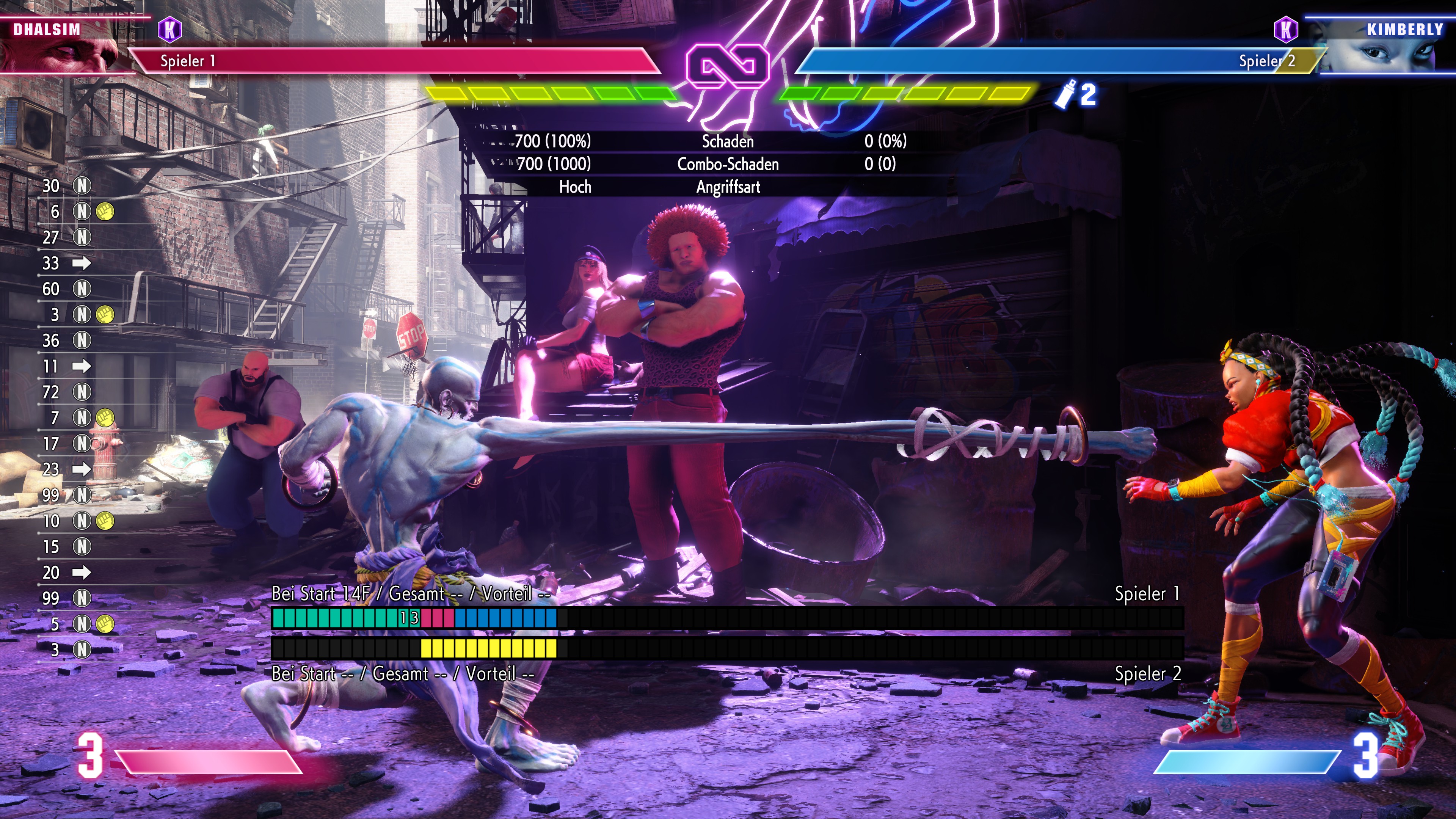 Umfangreicher geht kaum: Der Trainings-Modus bietet etliche Einstellm&ouml;glichkeiten f&uuml;r Anf&auml;nger und Profis &ndash; inklusive Frame-Z&auml;hler f&uuml;r jeden einzelnen Move.