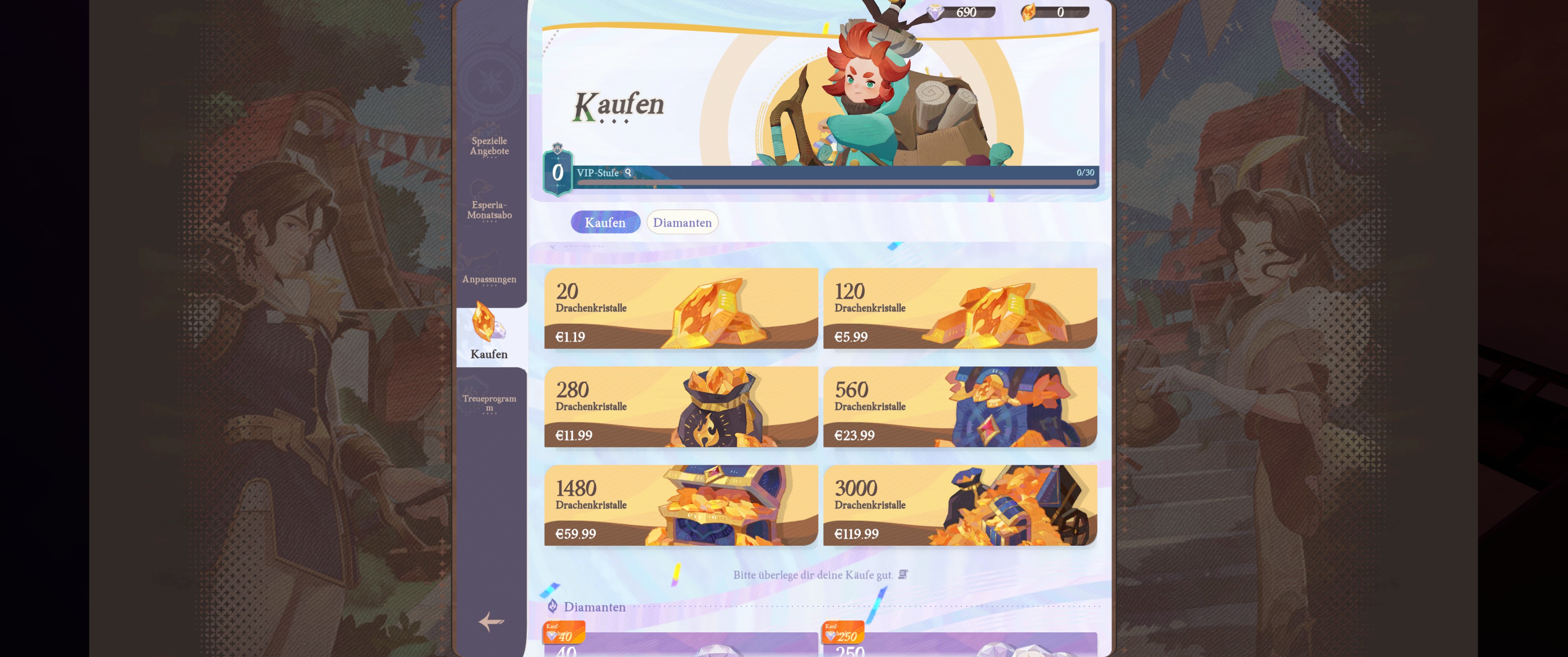 Wenn euch die Ressourcen ausgehen und ihr keine Lust habt zu warten oder diesen einen, besonders coolen Charakter haben wollt, kann das schnell teuer werden.