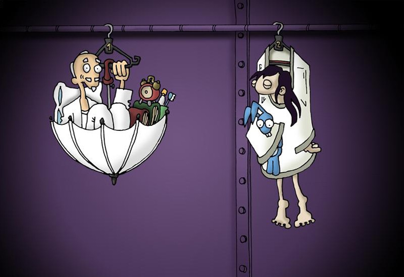 Edna und Harvey finden sich immer in den absurdesten Situationen wieder.