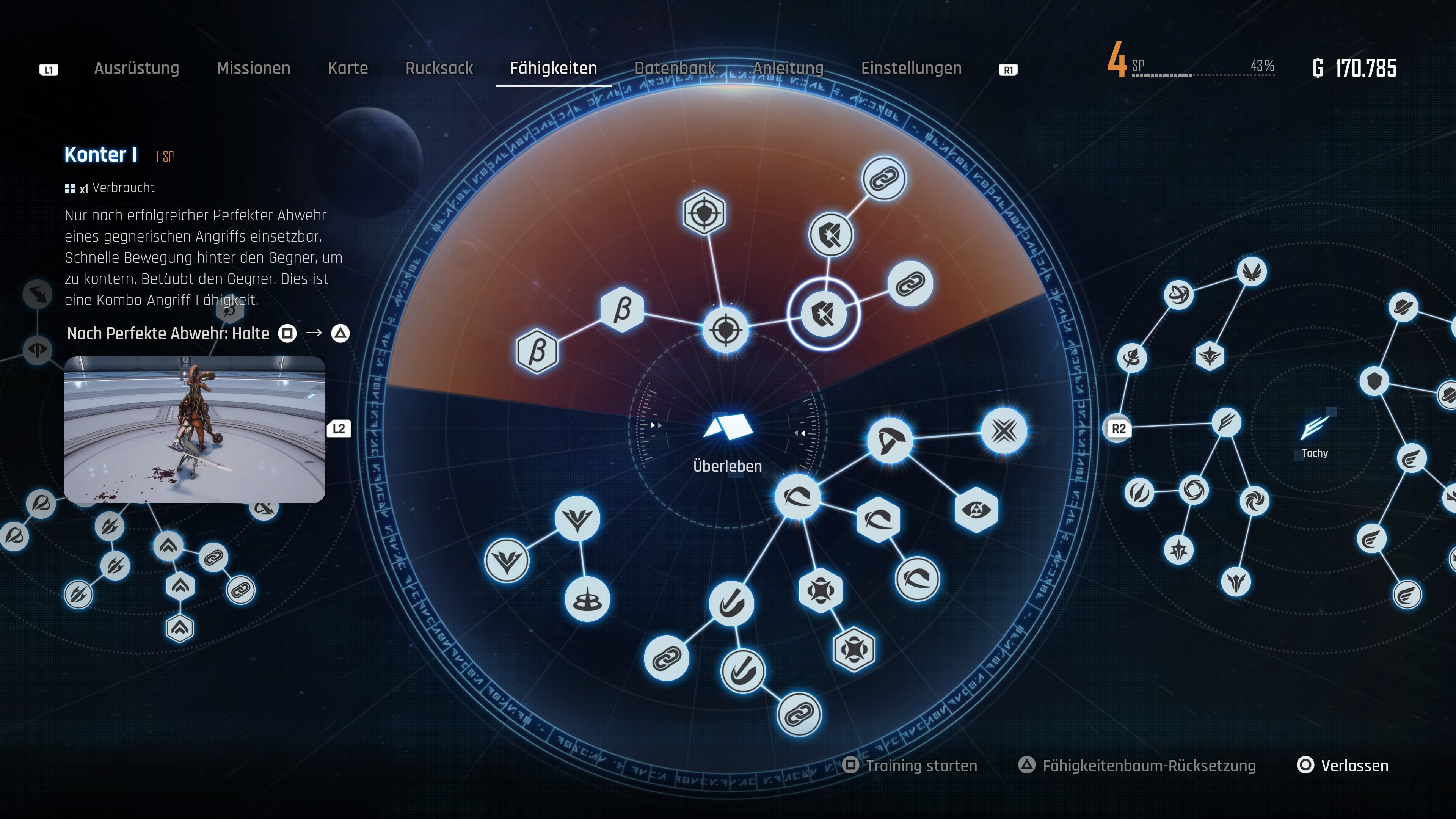 Gekonnt kontern: Damit ihr nach der Abwehr nicht einfach nur stocksteif dasteht, solltet ihr euch anschauen, mit welchen Tasten ihr Folgeangriffe einleiten k&ouml;nnt.