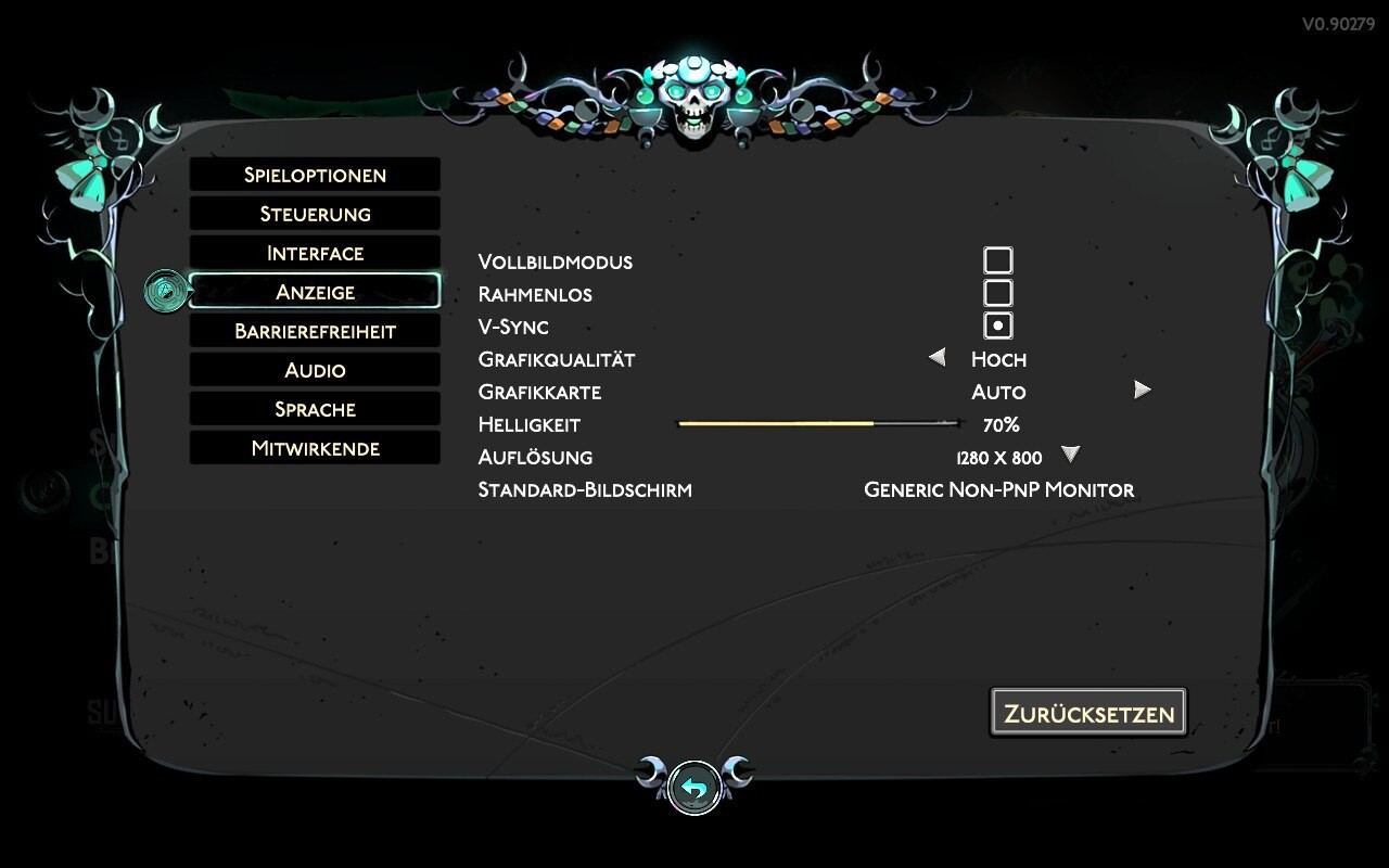 An den Einstellungen m&uuml;sst ihr kaum feilen. Dennoch seht ihr hier noch einmal unsere gew&auml;hlten Optionen.