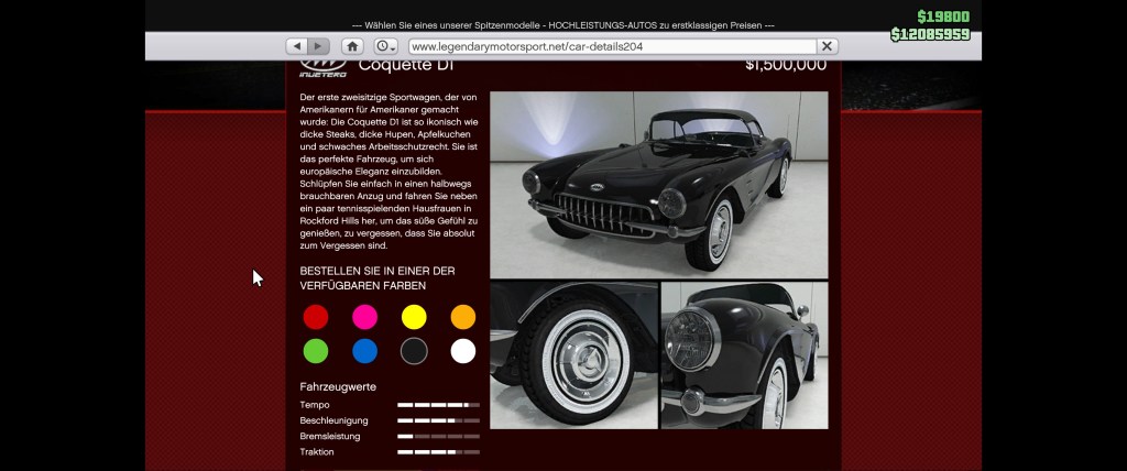 Schicker Oldtimer-Style gef&auml;llt? In GTA Online gibt es nun die Coquette D1.