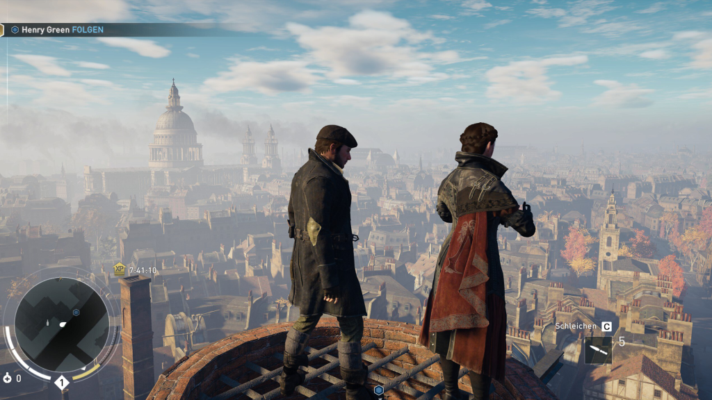 In Assassin's Creed Syndicate genie&szlig;en Geschwister Frye einmal mehr die Aussicht &uuml;ber dem viktorianischen London.