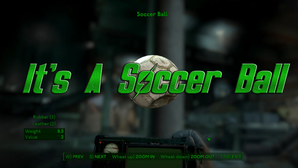 Im Bild: Ein Fu&szlig;ball, dar&uuml;ber der Schriftzug "It's a Soccer Ball."